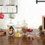 Jars Set of 4 Clear Glass Apothecary Jars/Candy Buffet Containers with Lids Give as a gift AN2173