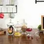 Jars Set of 4 Clear Glass Apothecary Jars/Candy Buffet Containers with Lids Give as a gift AN2173