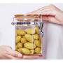 Sealed Glass Storage Jar Food Grains Moisture-proof Transparent Bottle Tea Coffee Seal Storage Cans DELICATEWNN (Capacity : 400ml)