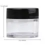 Beauticom Hochwertige Glasbehälter mit 7 g/7 ml (Menge: 12 Packungen) – Dickwandige, klare Kunststoffbehälter mit schwarzen Deckeln für Kosmetik, Lippenbalsam, Lippengloss, Cremes, Lotionen, Flüssigkeiten – Leckagefrei.