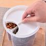 Kitchen Storage Organizer Cereal Container Rice Cereal Grain Bean Container & Measuring Cup Sealed Box Silicone Ring Sealed Tank Condiment bottles (Color : PK L)