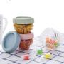 Food Grade Plastic Transparent Sealed Jars Cans Melon Seed Nuts Grain Bowls Candy Snack Dry Fruit Storage Boxes Container,Pink Storage Boxes