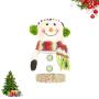 Holibanna Christmas Jar Candy Food Storage Container with Linen Doll Cover Cookie Jar Xmas Tabletop Decor Holiday Party Favors (Snowman)