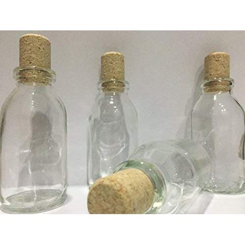 Glass Bottle Cork (4.8 cm x 13 cm tall) set of 4