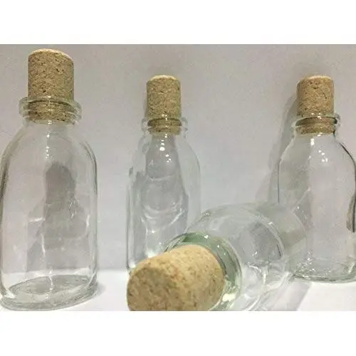 Ensemble de 4 capsules en verre pour bouteille (4,8 cm x 13 cm)