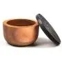 jalz jalz Large Wood Salt Box Spice Seasonings Keeper Solid Natural Acacia Base Black Marble Lid Elegant Design Decorative Boxes Big Capacity