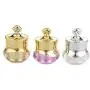 3er Pack 5ml/5g Kristall-Acryl Leere Refillbare Flasche Kosmetik Creme Jar Pot Flasche Behälter Tragbarer Reisebehälter für Creme Lotion Lippenbalsam (Weiß+Gold+Lila)