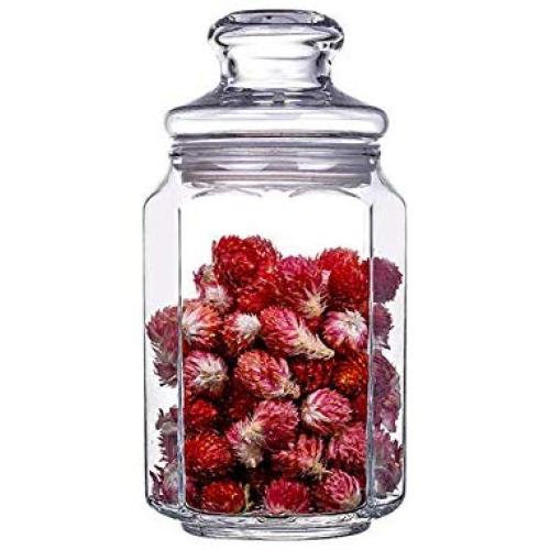 Glass Storage jar with lid, Transparent Storage containers Round Versatile Mason jar-E 510mlx2