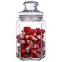 Glass Storage jar with lid, Transparent Storage containers Round Versatile Mason jar-E 510mlx2