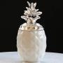 joyMerit Pineapple Ceramic Jars with Lid for Home Kitchen Food Sugar, Jam Storage, DIY Wedding Favors Gift