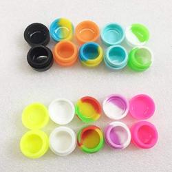 YOFUCA Silicone Container Dab Wax 2ml Food Grade Non Stick Little Jar Oil Storage Rubber Containers Multi Color (20, 2ML)