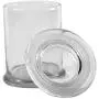 Clear 8 oz Glass Herb Stash Jar and Lid with V For Vendetta Logo from Smoke Promos