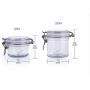 200g(7oz) Round Clear Acrylic Latch Lid Cosmetic Storage Hermetic Jars Pack of 1 pcs Very beautiful Xmas Gift (7 oz)