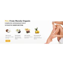 Marula Organix Body Butter (8oz) Complete Antioxidant rich hydrating body Butter with Organic Coconut oil, Organic Raw Shea and Organic Cocoa butter for ultimate skin care!