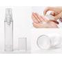 6 PCS 5ML 0.2OZ Transparent Plastic Airless Vacuum Pump Bottles Refillable Empty Press Container with Clear Cap Mini Portable Lotion Cream Jar Emulsion Vials Cosmetic Sample Dispense for Travel