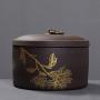 Chinese Porcelain Tea Box Retro Round Tea Storage Container Case Honey Jar With Lid Kitchen Storage Jars Decorative Coffee Tank,madaochenggong