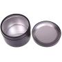 MEABEN Pack of 12 Aluminum Tins Round Metal Tin Container Screw Top Steel Tin Cans Cosmetic Sample Containers Tea Cans Bulk Food Storage Metal Steel Tin Jars Candle Travel Tins(50ml/2.11oz)