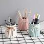 Makeup Brush Ceramic Storage Jar Pink Ceramic Storage Bottle Cosmetic Storage Organizer Pen Holder Desktop Ceramic Container,White