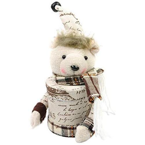 preliked Lovely Christmas Candy Can Gift Box with Santa Reindeer Elk Shapr Bear Coffee Tea Jar Home Decoration - Bear