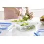 Tefal Master Seal Fresh Square Food Storage, Clear/Blue, 0.25 Litre