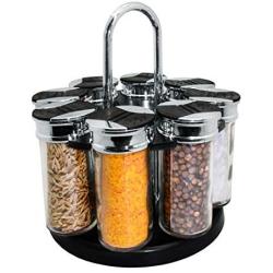Vin Bouquet FIH 381 8 Jars Spice Carousel, Transparent