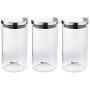 Cook Pro ProCook Large Storage Jars Set of 3 Metal Lid