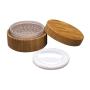 1Pcs 30ml 1oz Empty Refillable Portable Bamboo DIY Make Up Loose Powder Puff Bottle Jar Container Case With Puff Sifter Foundation Cosmetic Box Baby Kit Case