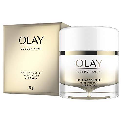 Face Moisturizer by Olay, Golden Aura Melting Soufflé Facial Cream, Air Finish with Vitamin B3, Firmer Skin in 5 Days, 1.7 oz