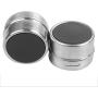 Magnetic spice jars, SUNJULY spice shaker stainless steel with transparent top Ideal for dried herbs, oregano, basil, paprika 2 pieces / 4 pieces / 6 pieces, silver