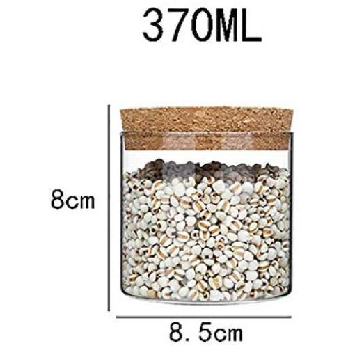 Bocal/Réservoir en verre avec bouchon en bois, étanche, collection vintage pour aliments secs, 370ml (0,37L) Bocal/Réservoir en verre avec bouchon en bois, étanche, collection vintage pour aliments secs, 370ml (0,37L)