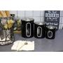 FC Stainless Steel Canister Sets with Anti-Fingerprint Lid and Visible Window, Cereal Container Set of 3 (Black)