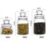 Glass Storage jar with lid, Transparent Storage containers Round Versatile Mason jar-G