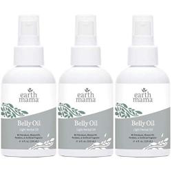 Belly Oil by Earth Mama | To Safely Moisturize and Promote Skins Natural Elasticity During Pregnancy and to Ease the Appearance of Stretch Marks, 4-Fluid Ounce (3-Pack)