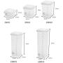TOPBATHY Kitchen Food Containers Lids Square Clear Airtight Dry Food Storage Organizer with Scale for Fridge Cabinet Snacks Pantry Size 1800ml