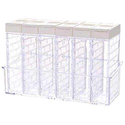 Ruila Acrylic Transparent Seasoning Jar Salt And Pepper Storage Container 6 Sets