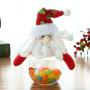 TOYANDONA 3pcs Christmas Candy Jar Cute Xmas Candy Storage Container Christmas Elk Santa Snowma Clear Plastic Candy Jar
