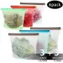 Reusable Silicone Food Storage Bags, OAMCEG 6 Pcs Airtight Seal Food Preservation Bags/Food Grade/Versatile Preservation Bag Container - Best for Snack, Fruit, Vegetable, Meat, Milk Reusable Silicone Food Storage Bags, OAMCEG 6 Pcs Airtight Seal Food Preservation Bags/Food Grade/Versatile Preservation Bag Container - Best for Snack, Fruit, Vegetable, Meat, Milk
