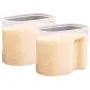 Bocal de Rangement Alimentaire Maison, Organiseur de Cuisine, Boîte de Rangement en Plastique Alimentaire, 2 Pièces (1,8L)