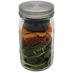 Divider Cup for Wide Mouth Mason Jars - For Salads, Dips, and Snacks (Mint Green)