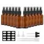 1oz Amber Glass Spray Bottles, SXUDA 12 Pack Empty Small Fine Mist Spray Bottles for Essential Oils, Cleaning Products, or Aromatherapy