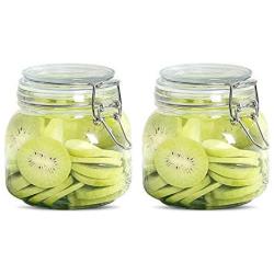 Yl Ly Glass Bottle Sealed Cans With Lid Square Household Honey Passion Fruit Storage Jar Glass Candy Jar Square 750Ml2