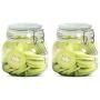 Yl Ly Glass Bottle Sealed Cans With Lid Square Household Honey Passion Fruit Storage Jar Glass Candy Jar Square 750Ml2