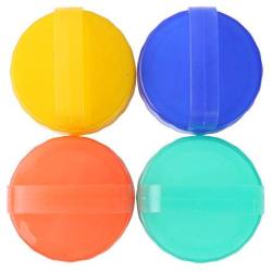 Pack of 4 Assorted Color Food Grade Durable Plastic Caps Lids Removable Foam Gasket Replace Handles Mason/Canning Drinking Jars
