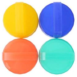 Pack of 4 Assorted Color Food Grade Durable Plastic Caps Lids Removable Foam Gasket Replace Handles Mason/Canning Drinking Jars