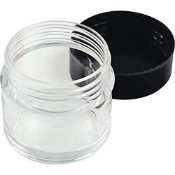 6PCS 50ML/1.8oz Transparent PET Plastic Empty Bottles/Containers/Storage/Jars With Black Top Lids For Travel/Lip Balms/Creams/Make Up/Cosmetics/Samples/Lotion/Ointments And Other Beauty Products