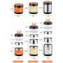 Thermos Food Jar Thermos Stainless Food Flask,Leakproof Vacuum Insulated Food Containers Lunch Box,Portable (Color : Orange, Size : 1000ml)