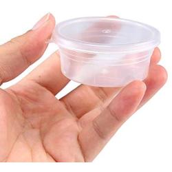 Pukido 24 pcs Slime Storage Container Reusable Plastic Storage Jars with Lids for Glue/Water/Cosmetic/Plasticine