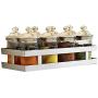 SNTD Wall Mount Spice Rack Organizer, 304 Stainless Steel Seasoning Shelf Spice Jar Rack Kitchen Seasoning Hanging Rack for Kitchen, Living Room, Bathroom Shower Storage