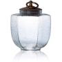 FABSELLER Glass Sealed Storage Tank Transparent with Lids Glass Storage Jar for Seasonings Beverages Nuts Candied Fruit, 400ML
