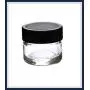Meta Funky: Großhandel Wachsglasbehälter mit Deckeln, 5ml / 1,2“x1,2“ schwarzer Schraubverschluss, schwerer Glasbehälter für Einzelhandel oder Großhandel Verpackung.